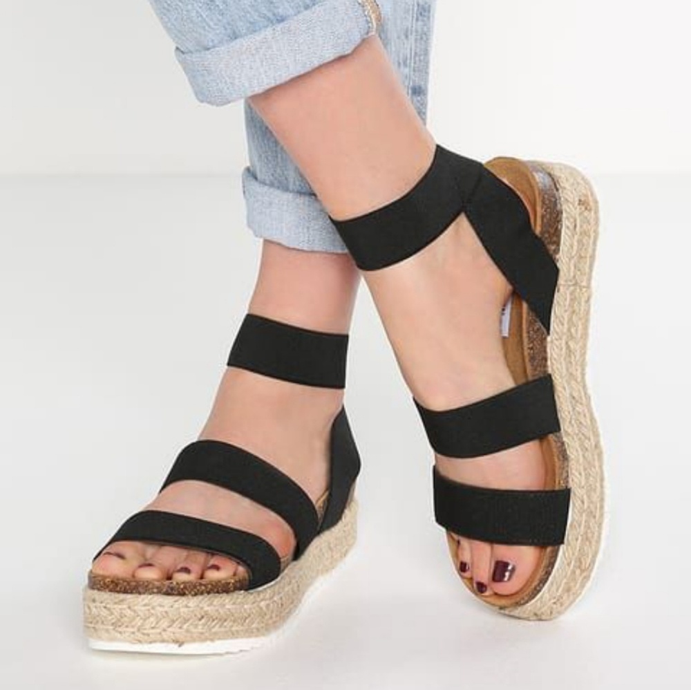 Last Size 10**🖤Elastic Espadrille Platform - Picture 3 of 6
